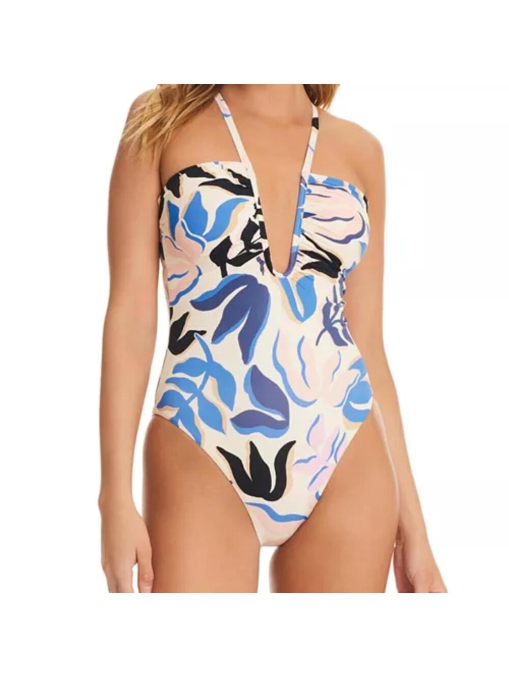 Red Carter Printed U Wire One Piece Swimsuit